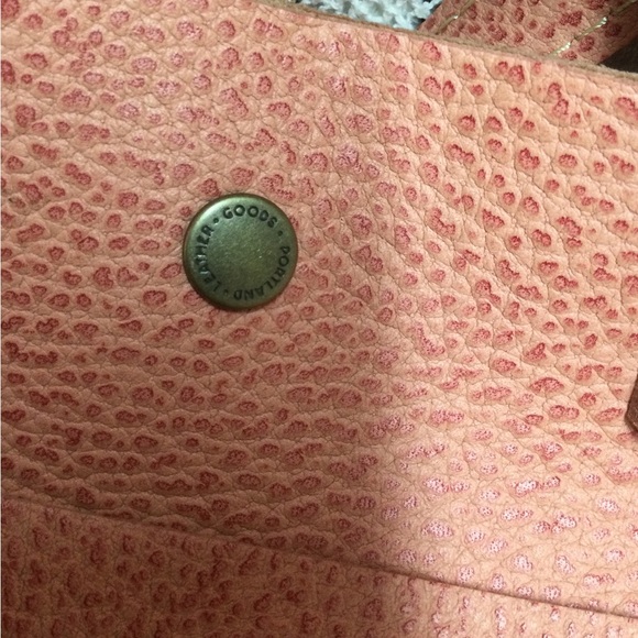 New Mini Portland Leather Goods tote. Flamingo - Picture 10 of 15